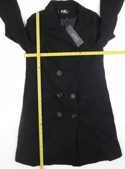 Womens UK Size M RVHSWDS Black Pea Coat