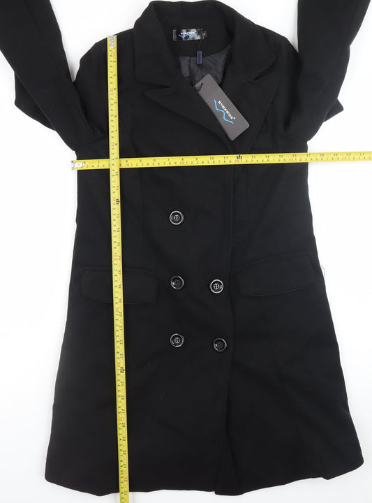 Womens UK Size M RVHSWDS Black Pea Coat