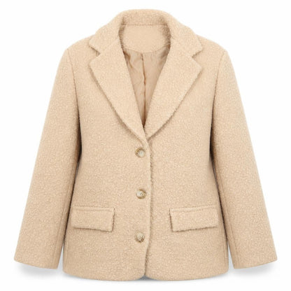 PrettyLittleThing Women Beige Size 8 Blazer Jacket Lined Mid-Length