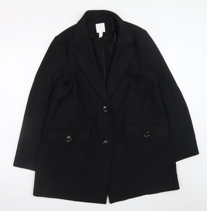 H&M Women’s Black Blazer Jacket Small Regular Fit Workwear