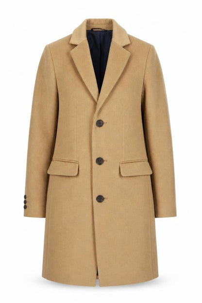 River Island Women's Beige Wool Blend Long Overcoat XXS