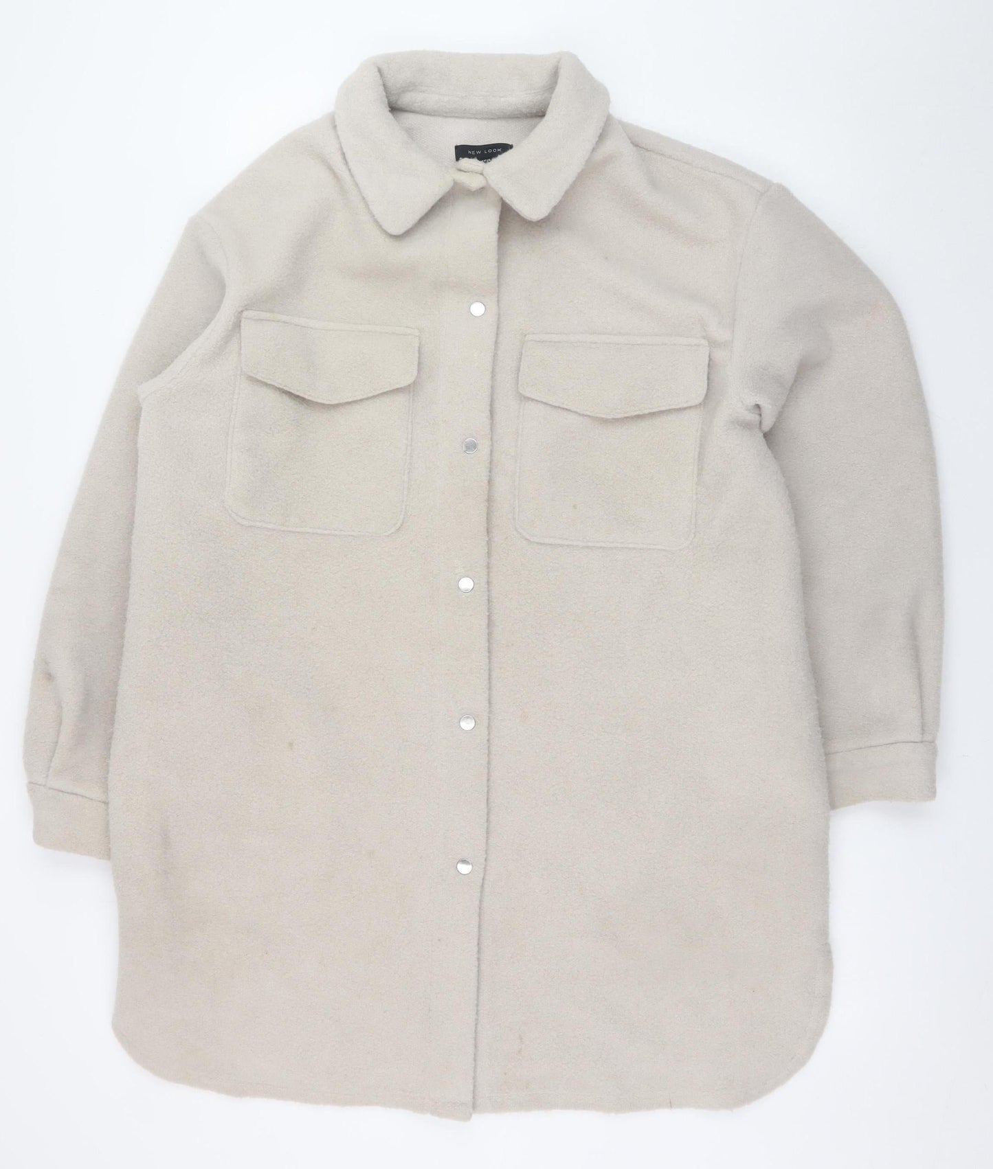 Womens UK Size M New Look Beige Shacket