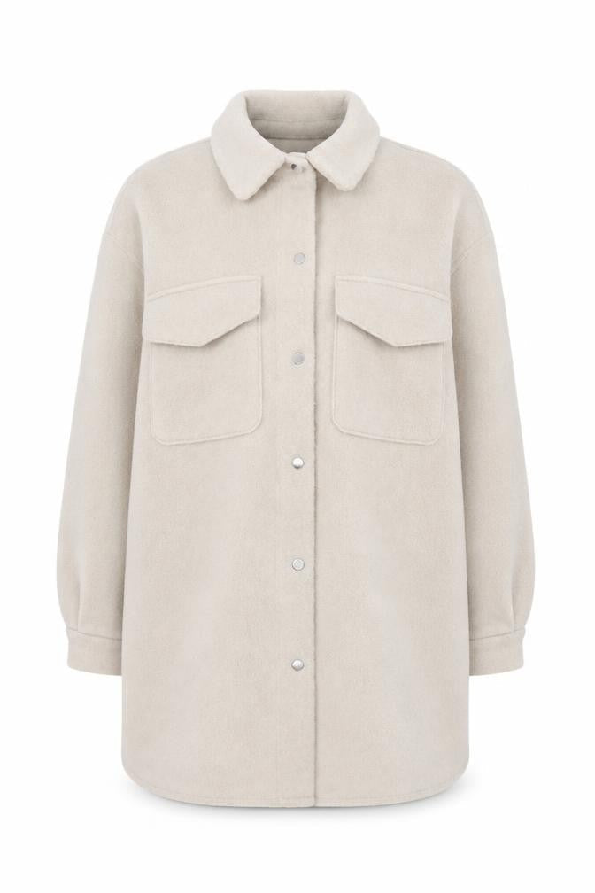 Womens UK Size M New Look Beige Shacket