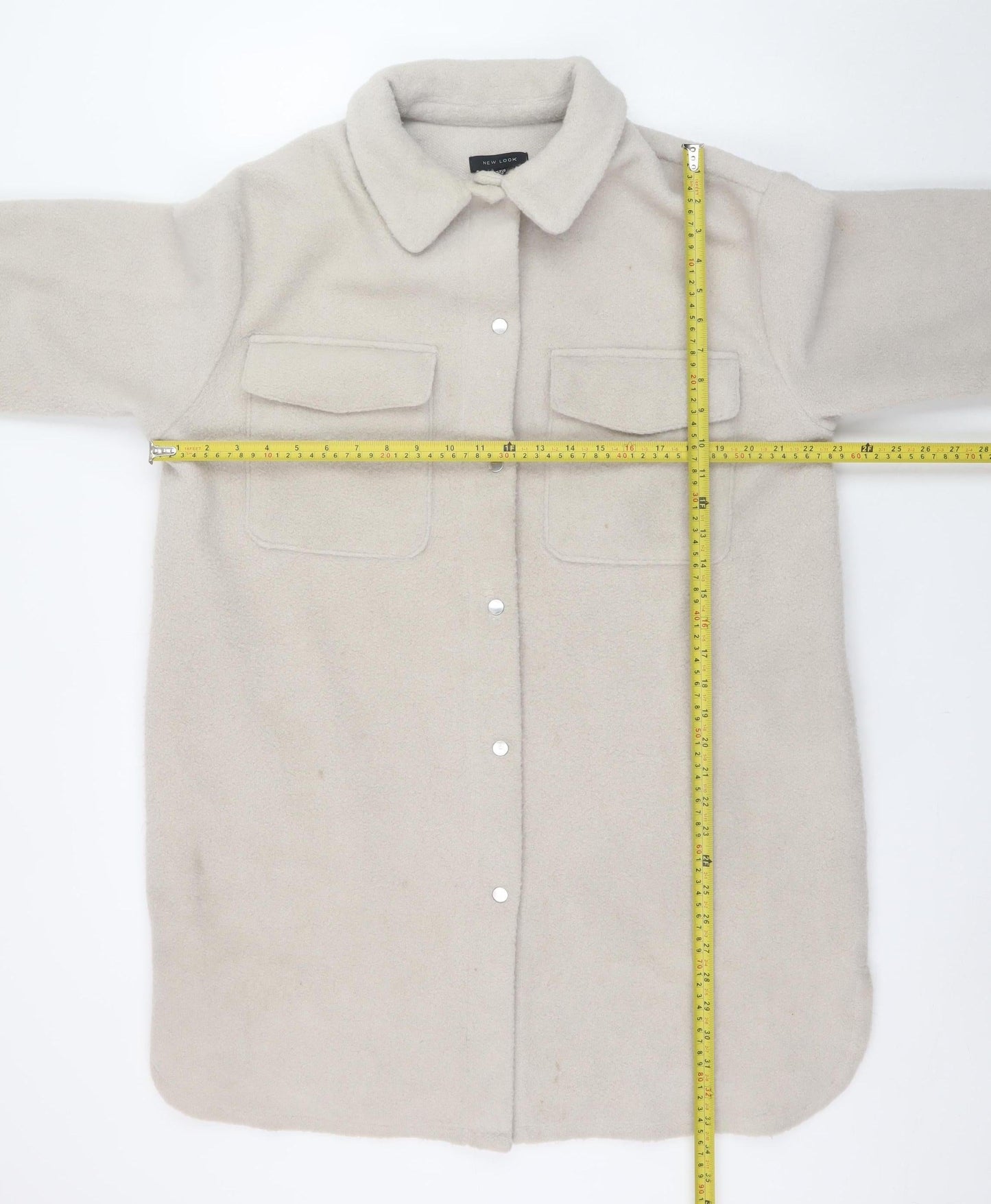 Womens UK Size M New Look Beige Shacket