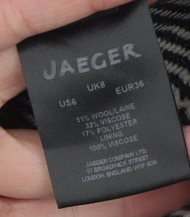 Womens UK Size 8 Jaeger Black Basic Jacket