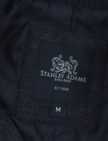 Mens UK Size M Stanley Adams Black Overcoat