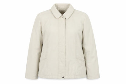 Bonmarché Women's Beige Mid-Length Polyester Jacket Size M