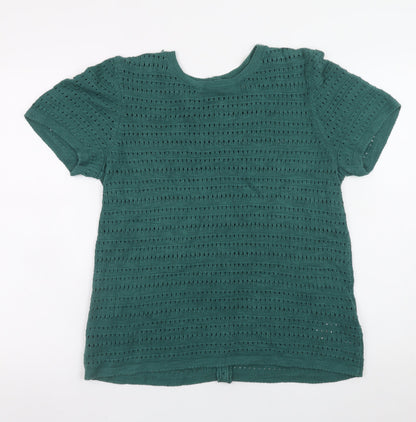 Womens UK Size 12 Fat Face Green Cardigan Jumper
