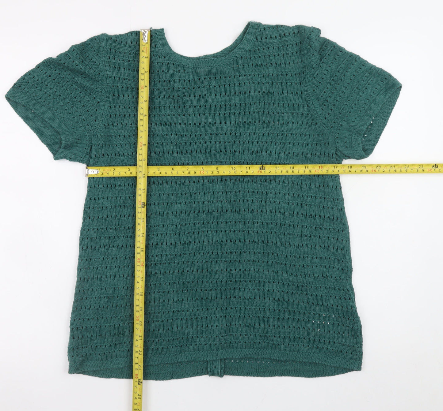 Womens UK Size 12 Fat Face Green Cardigan Jumper