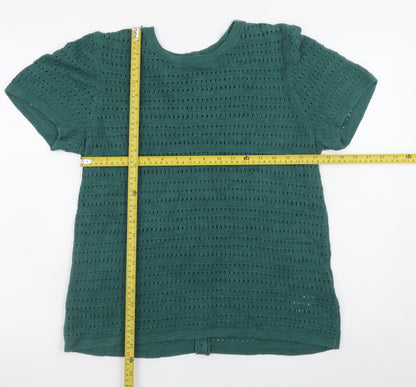 Womens UK Size 12 Fat Face Green Cardigan Jumper