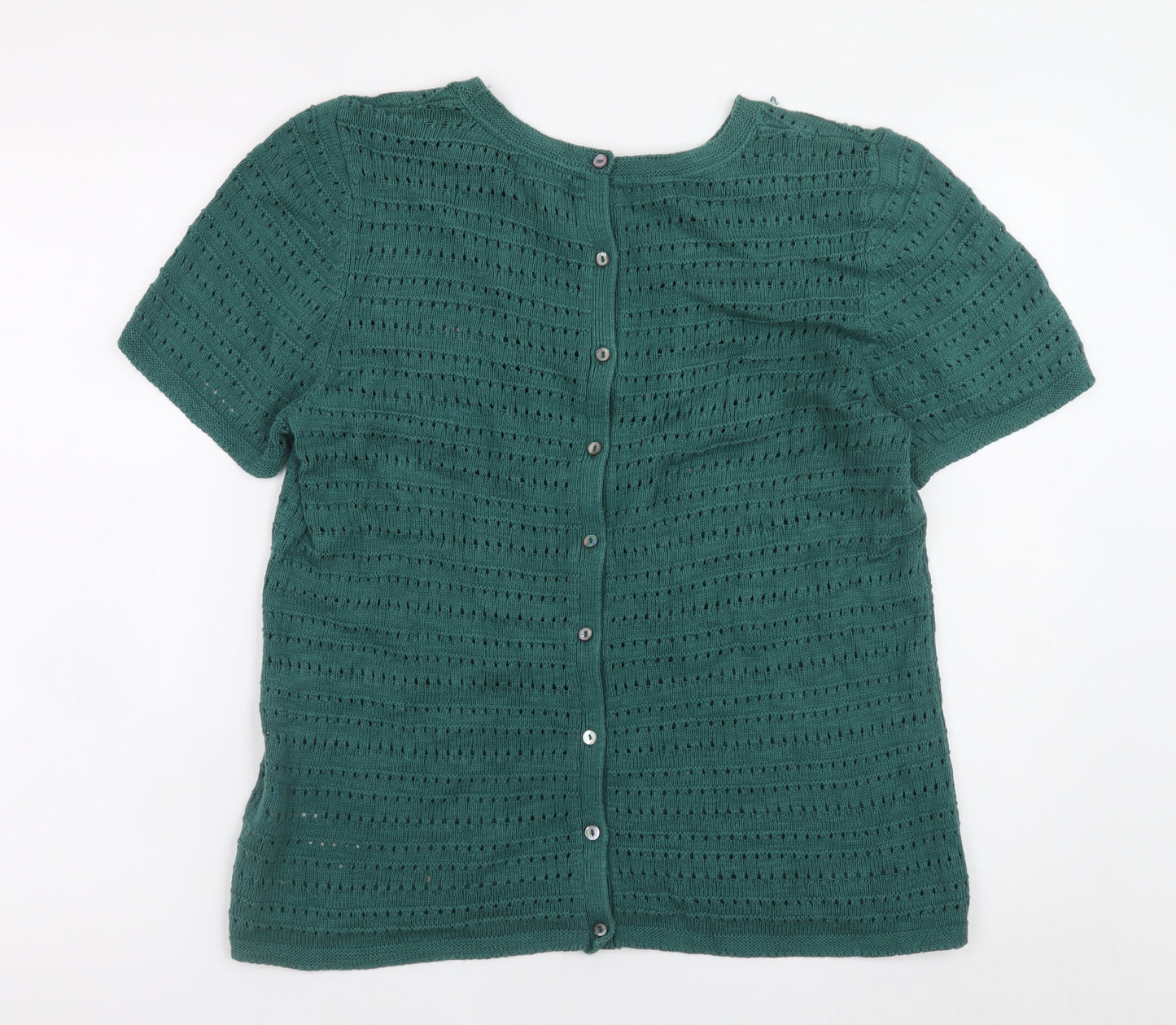 Womens UK Size 12 Fat Face Green Cardigan Jumper