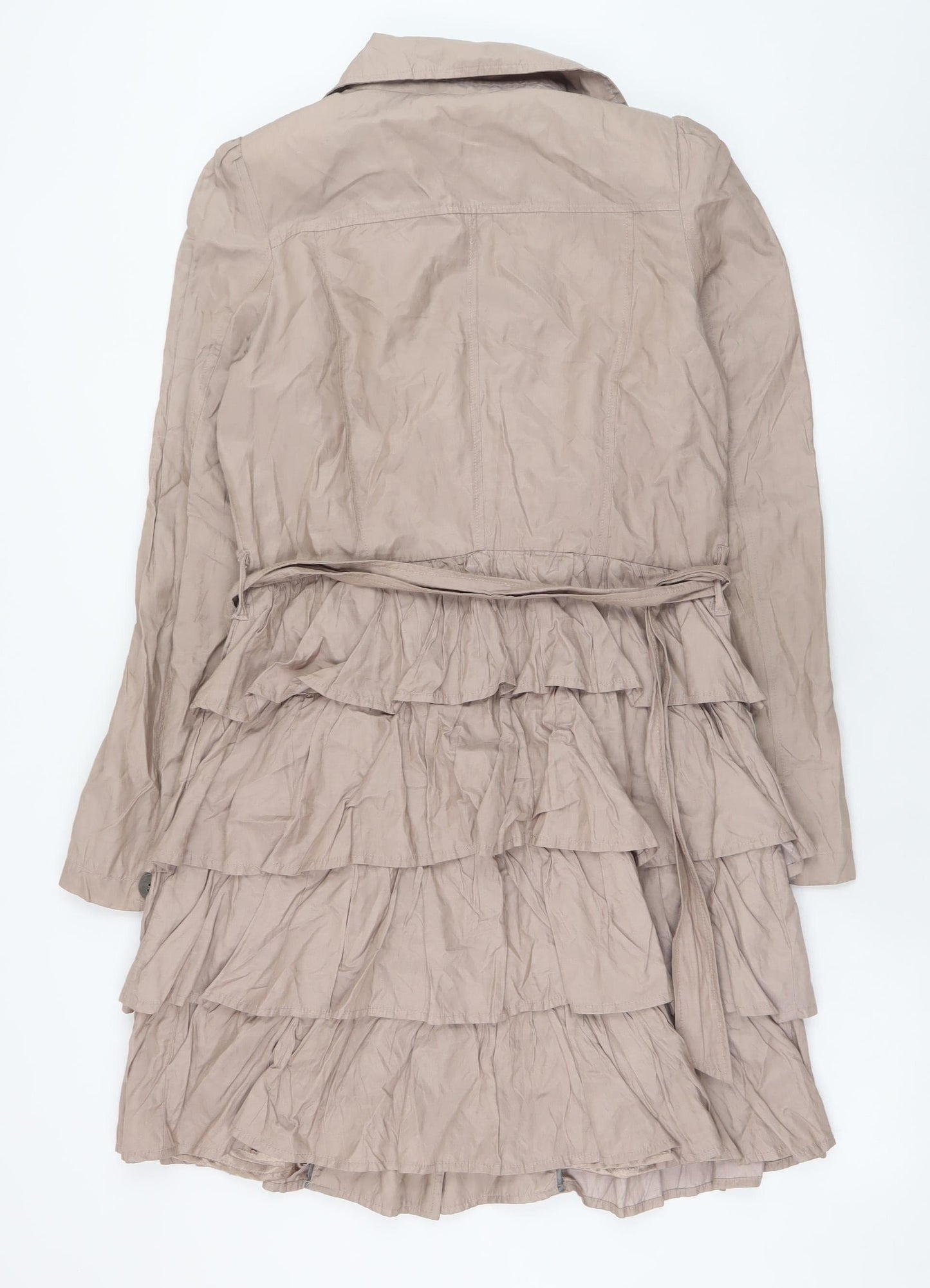 Womens UK Size 12 Wallis Beige Trench Coat