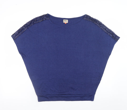 Womens UK Size S Only Blue Pullover Jumper