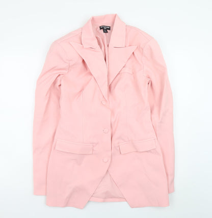 PrettyLittleThing Women’s Pink Slim Fit Belted Blazer UK 10