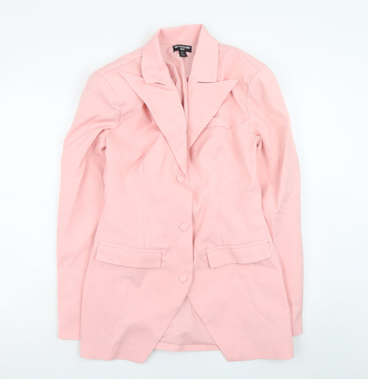 PrettyLittleThing Women’s Pink Slim Fit Belted Blazer UK 10