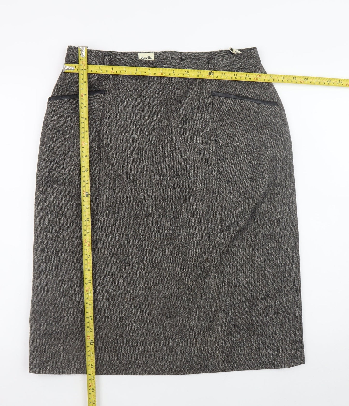 Womens UK Size 16 Viyella Straight & Pencil Tweed Skirt