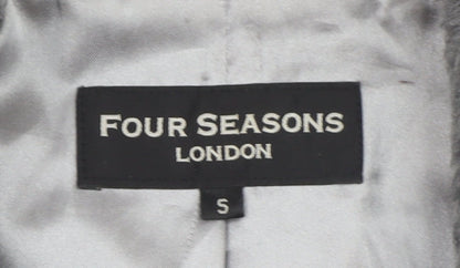 Four Seasons Women’s Grey Wool Look Overcoat Size S Lined Classic Style