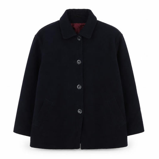 Dorothy Perkins Women's Black Wool Cashmere Blend Overcoat UK 14