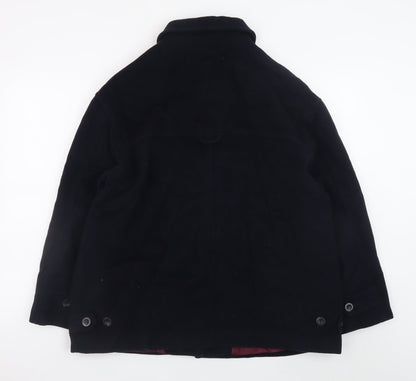 Dorothy Perkins Women's Black Wool Cashmere Blend Overcoat UK 14