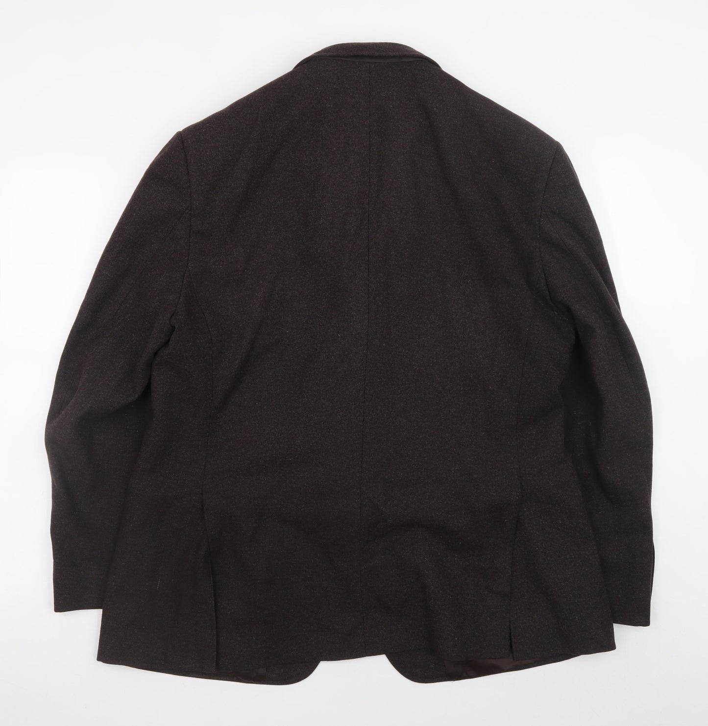 Marks and Spencer Men's Brown Wool Blend Blazer 42 Short Classic Fit