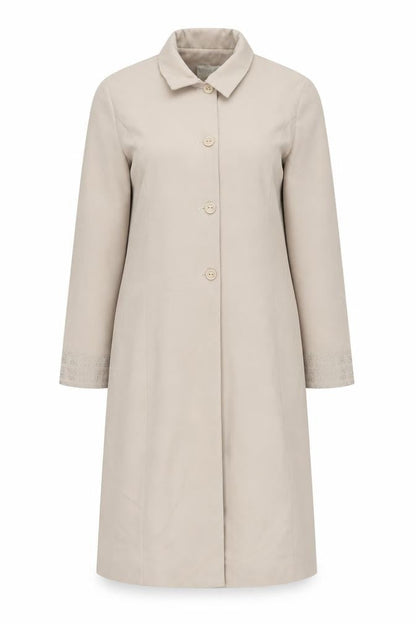 Womens UK Size 10 MishMash Designs Beige Overcoat