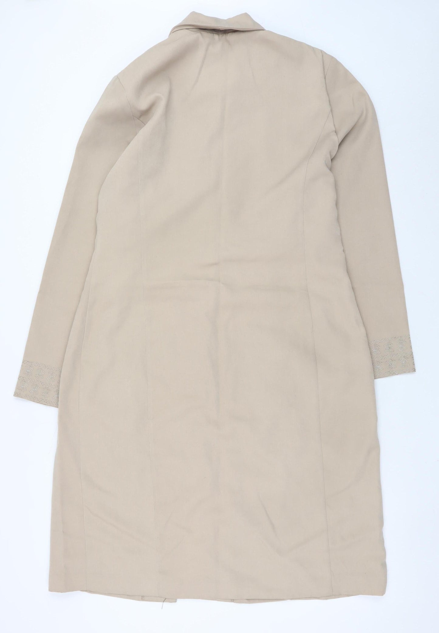 Womens UK Size 10 MishMash Designs Beige Overcoat
