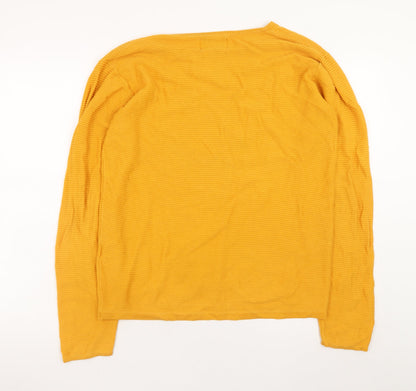 Jack & Jones Unisex Yellow Cotton Crew Neck Jumper Medium