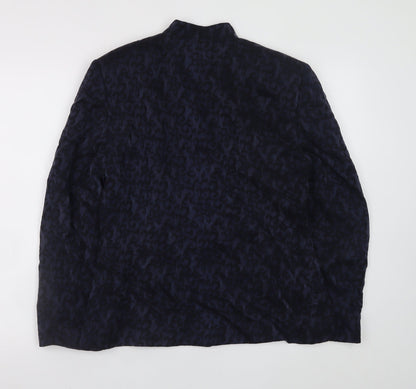 JFW Collection Women's Blue Velvet Button Blazer Size 12