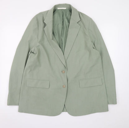 Uniqlo Womens Green Polyester Blend L Blazer Jacket