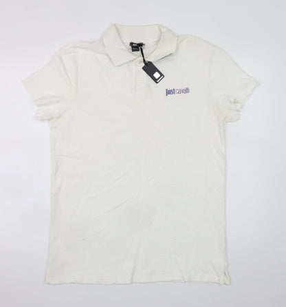 Mens UK Size L Just Cavalli 100% Cotton Polo Shirt