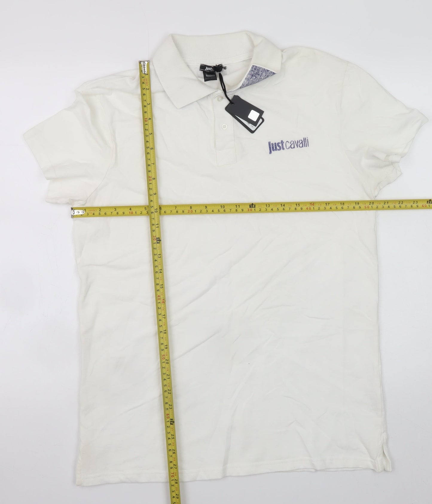 Mens UK Size L Just Cavalli 100% Cotton Polo Shirt