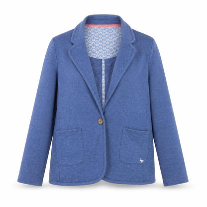 Country Rose Women Blue Size 12 Jersey Blazer Jacket