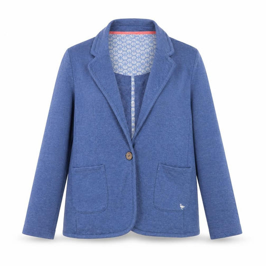Country Rose Women Blue Size 12 Jersey Blazer Jacket