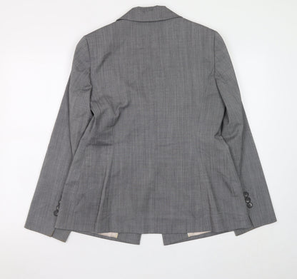 Planet Women's Grey Wool Blend Blazer Jacket Size 10