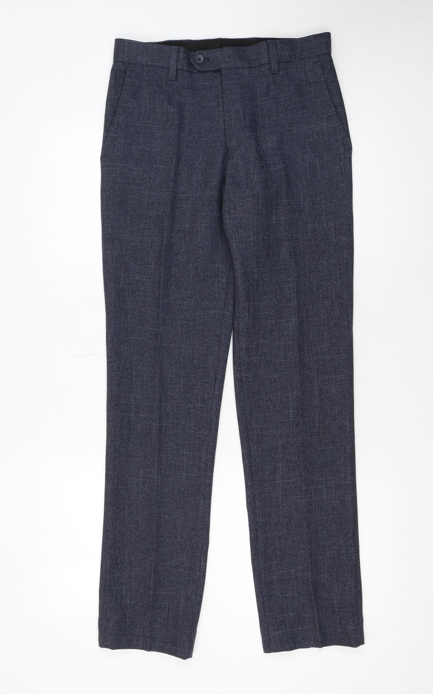 Mens UK Size S NEXT Regular Fit Dress Pants Blue Trousers
