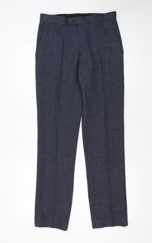 Mens UK Size S NEXT Regular Fit Dress Pants Blue Trousers