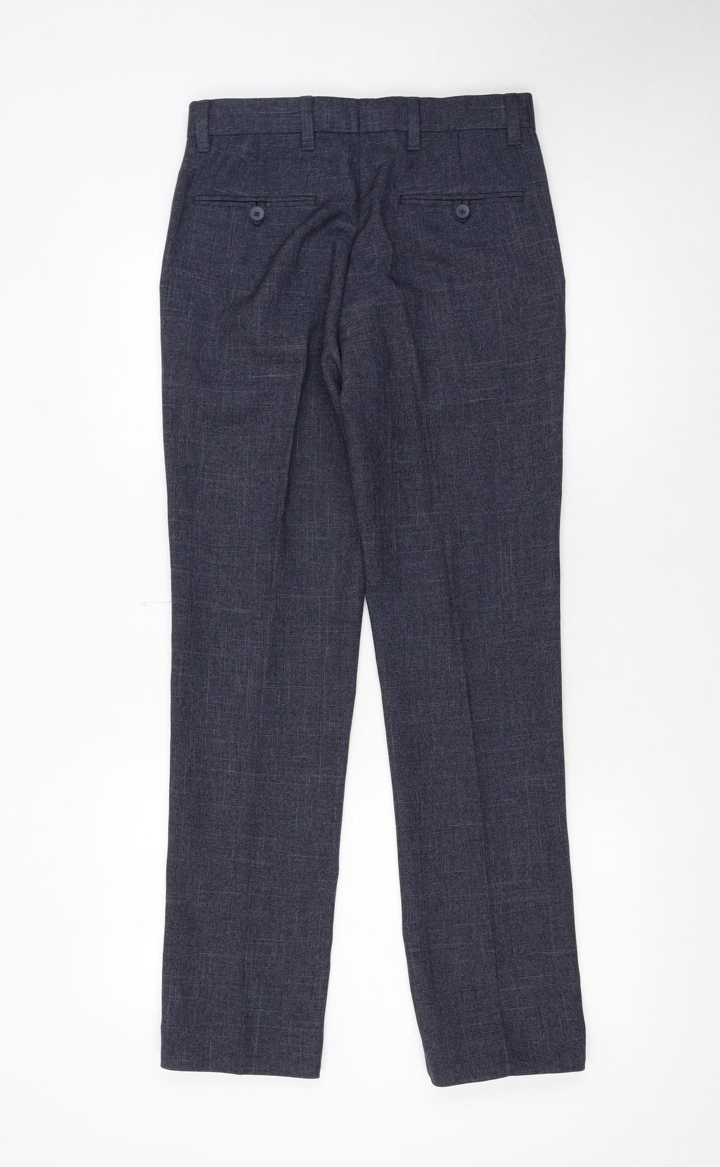 Mens UK Size S NEXT Regular Fit Dress Pants Blue Trousers