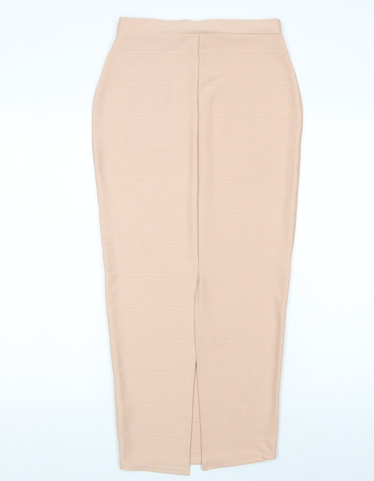 Missguided Women's Beige Midi Bodycon Pencil Skirt Size 10