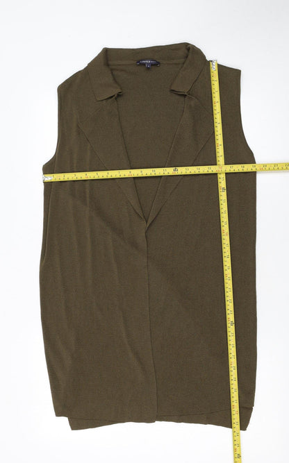 Marks and Spencer Women’s Green Collared Sleeveless Knit Vest Size 10