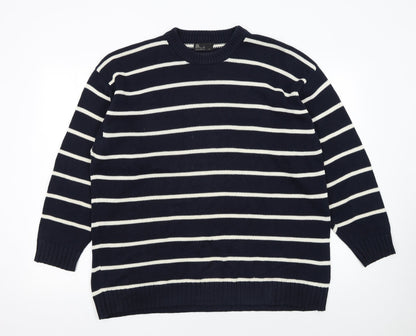 Mens UK Size L BHS Blue Pullover Jumper
