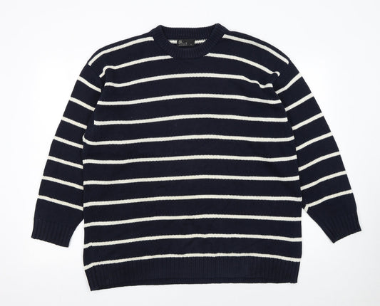 Mens UK Size L BHS Blue Pullover Jumper
