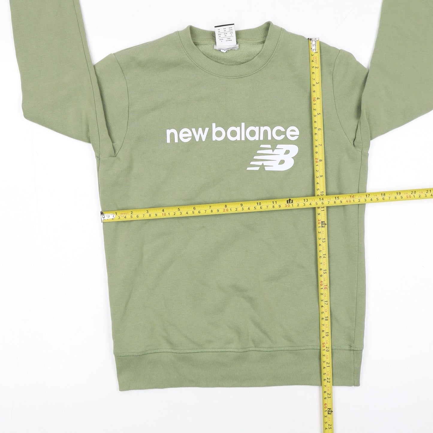 Womens UK Size XS New Balance Green Pullover Sweatshirt