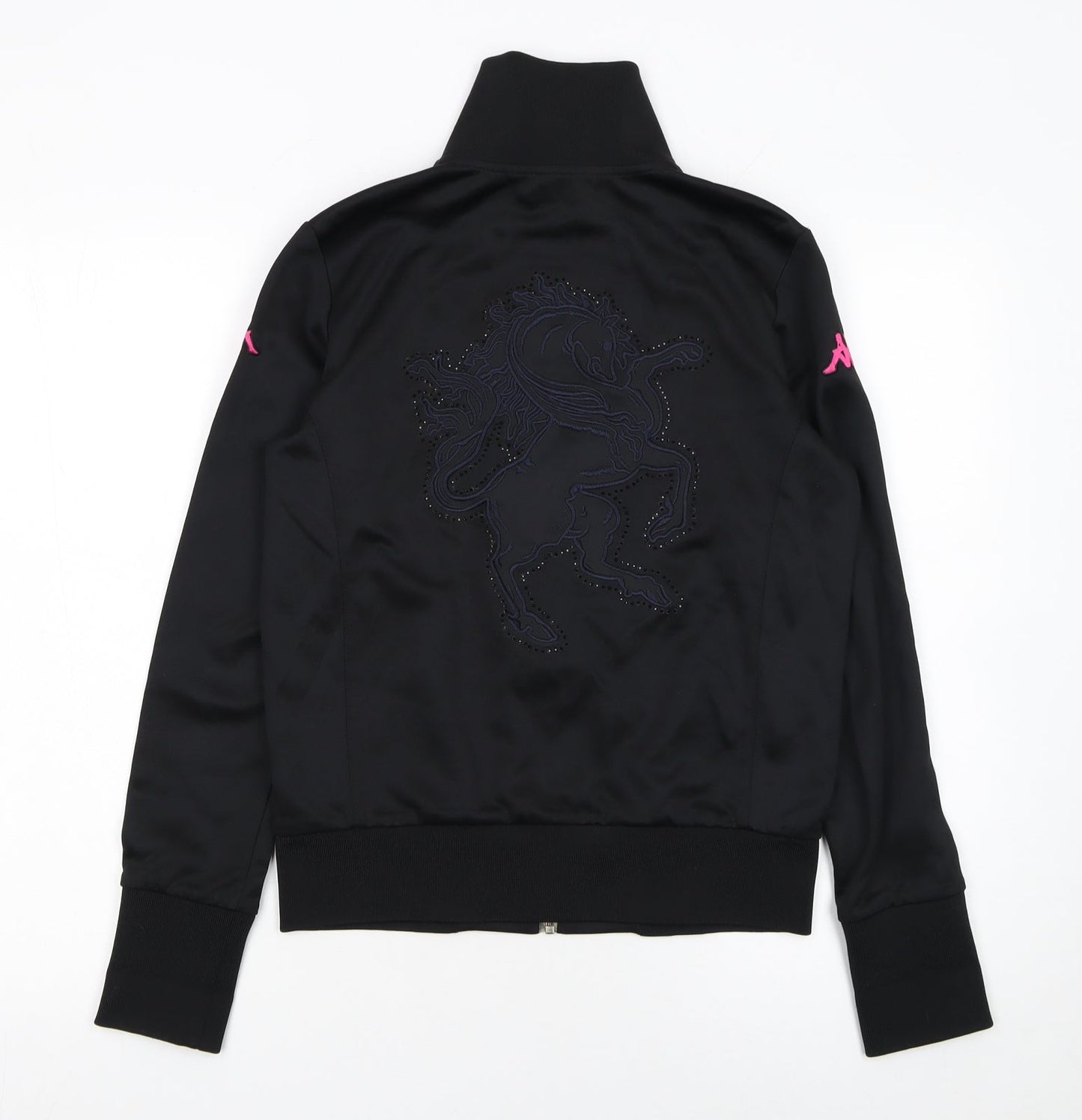 Womens UK Size L Kappa Black Gym & Training Running & Jogging Casual Jacket