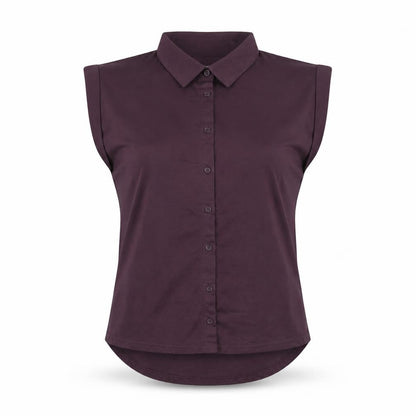 Womens UK Size 8 River Island Purple Basic Button-Up