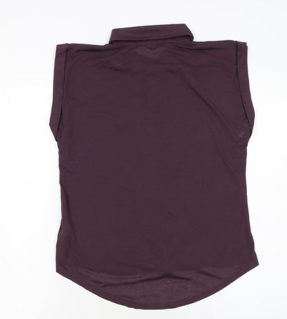 Womens UK Size 8 River Island Purple Basic Button-Up
