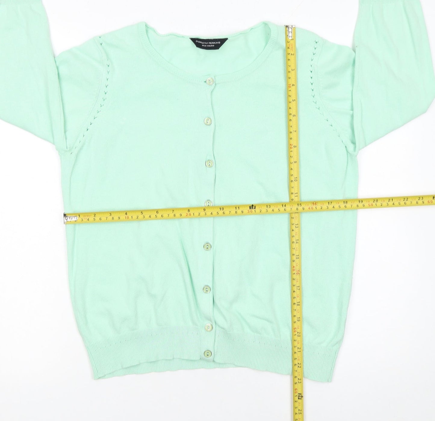 Womens UK Size 16 Dorothy Perkins Green Cardigan Jumper