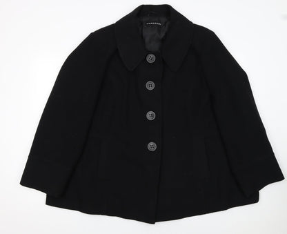 Womens UK Size 24 Wardrobe Black Overcoat