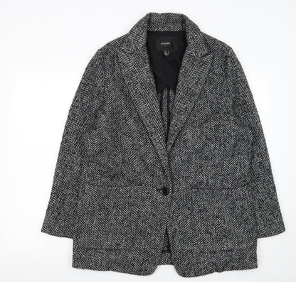 Womens UK Size 12 Mango Regular Grey Blazer