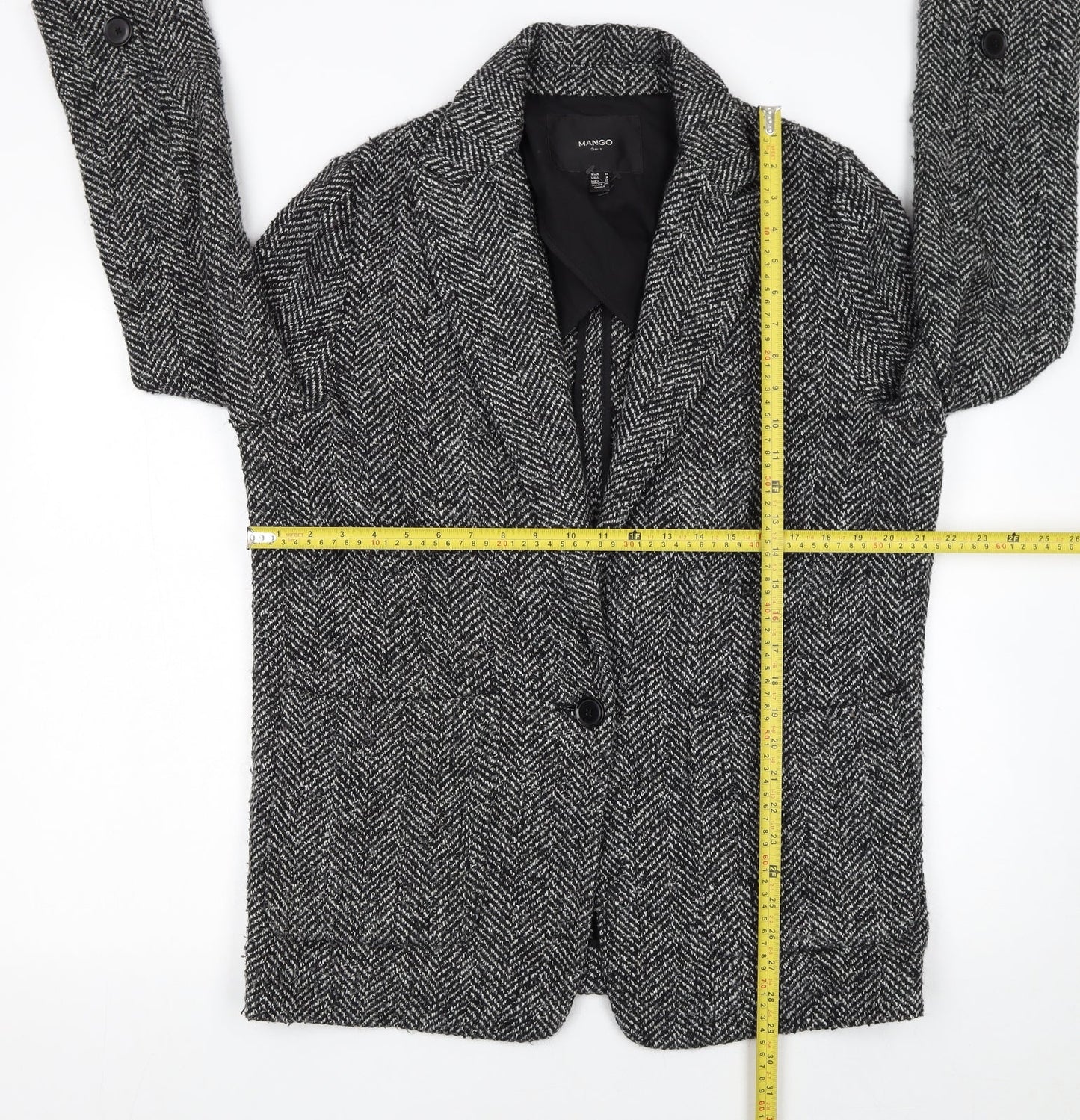 Womens UK Size 12 Mango Regular Grey Blazer