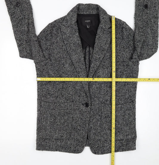 Womens UK Size 12 Mango Regular Grey Blazer